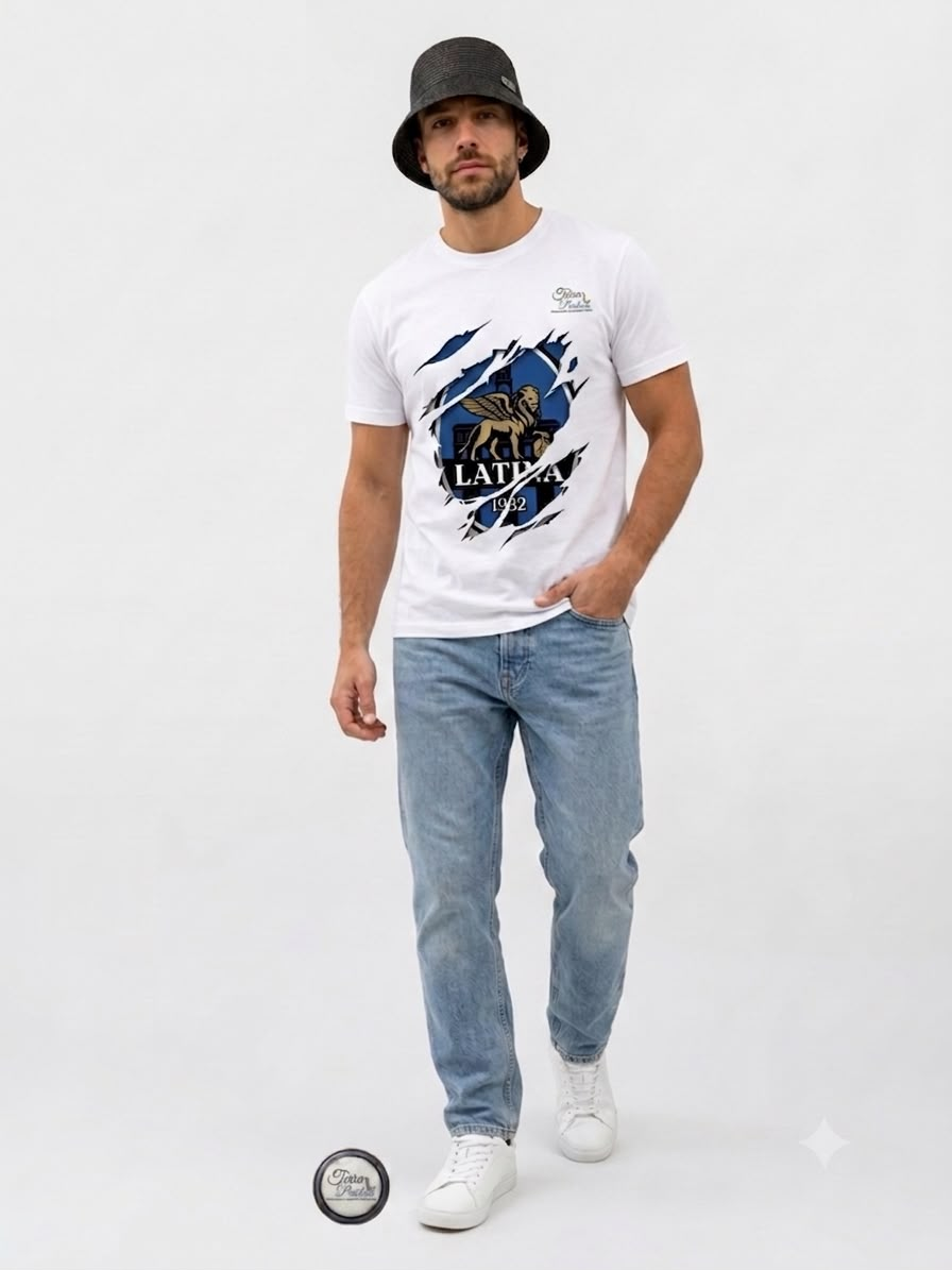 Maglia Bianca e Nera Latina Calcio